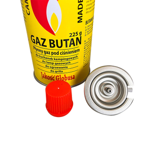 Aerossol de parede reta lata de butano lata para o fogão de cassete com tampa vermelha da válvula aerossóis